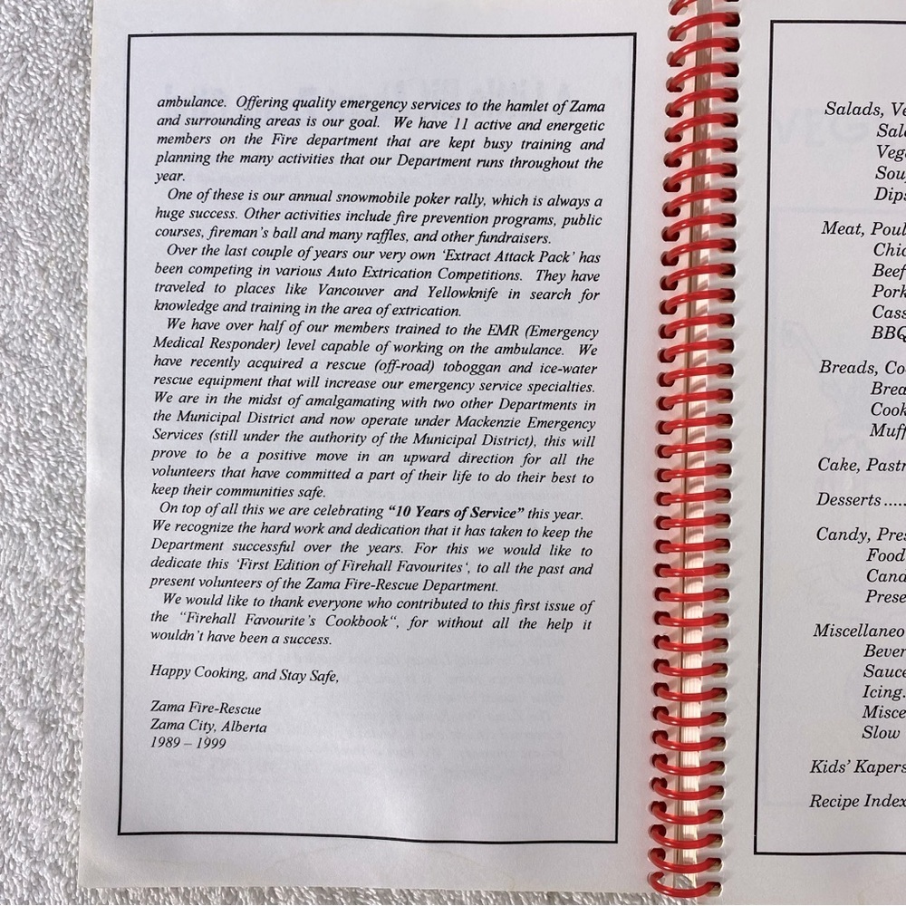 5/$35 Vintage 1999 Firehouse Favourites Zama Fire & Rescue Cookbook - Picture 5 of 14